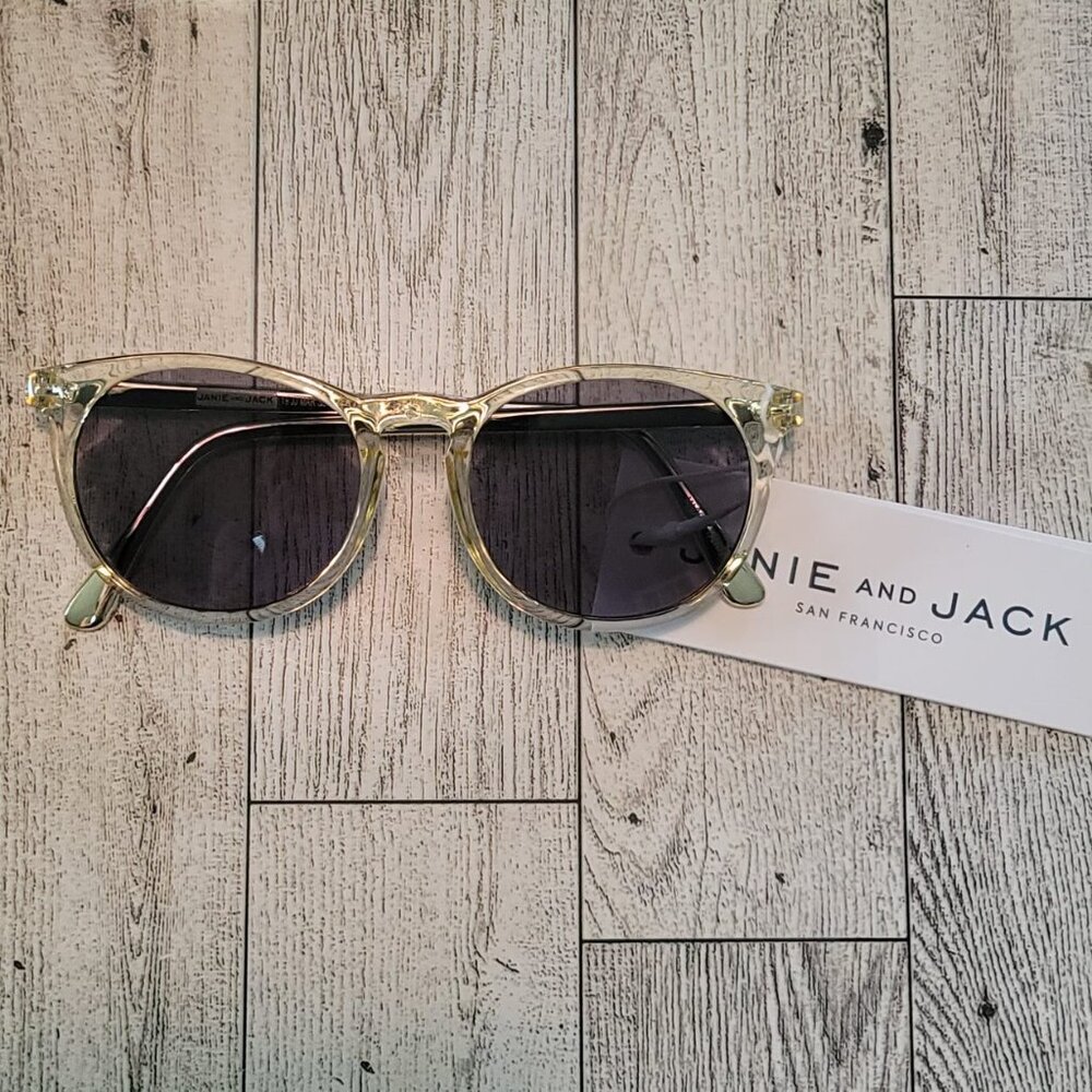 Janie and Jack Translucent Gold Kids Gold Sunglasses